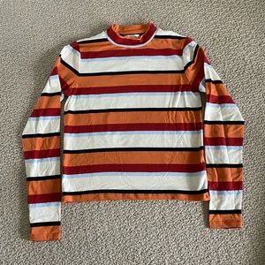 Striped Mock Turtleneck